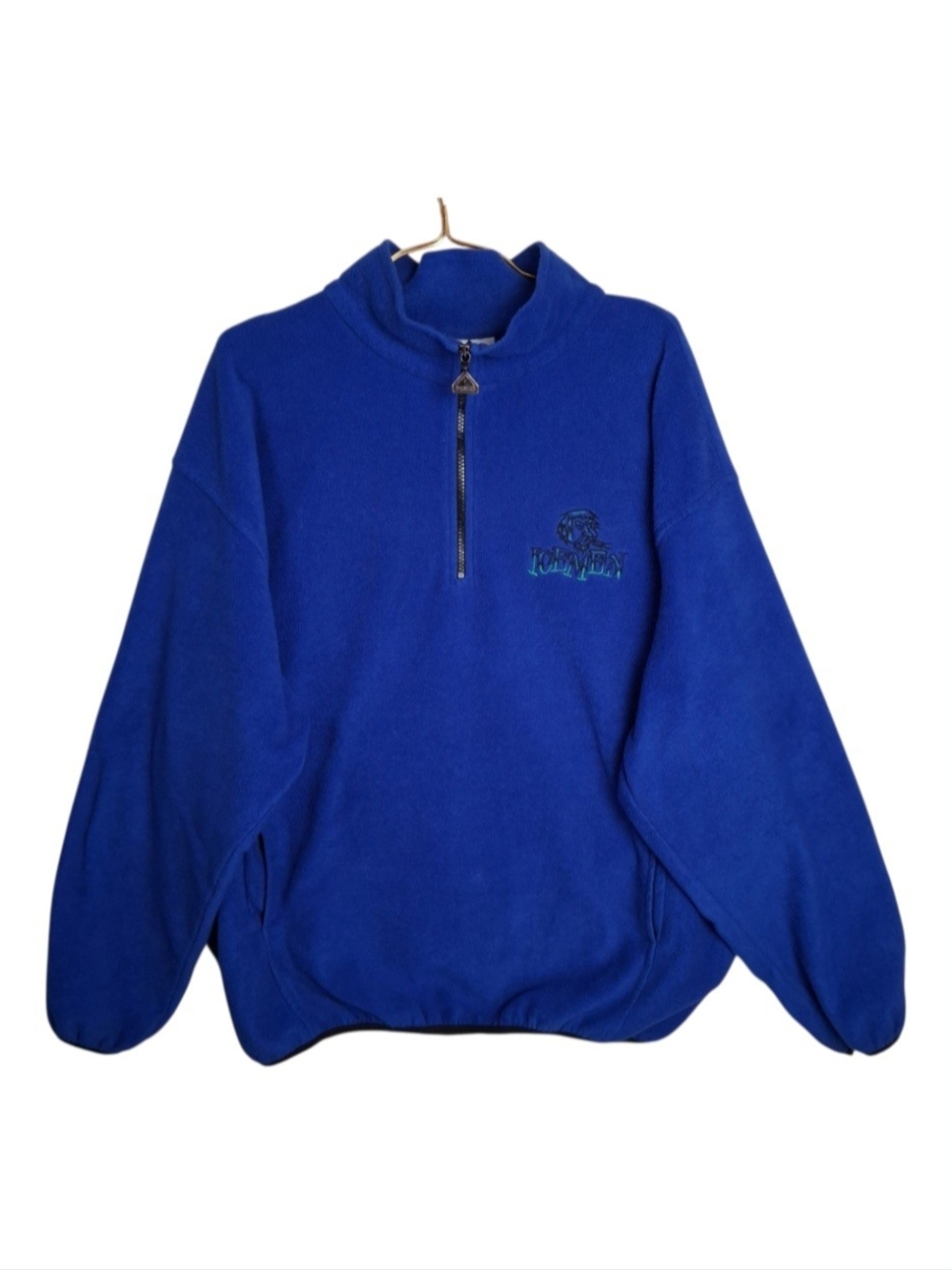 Vintage Augusta Sportswear Icemen Fleece Pullover 1/4 Zip Blue Mens XL 90s